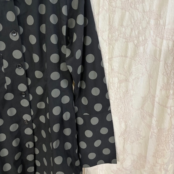 Comfy USA Woman’s Tokyo Dot Bubble Hem Lagen Look Midi Dress Black/Gray Size M - Picture 5 of 6